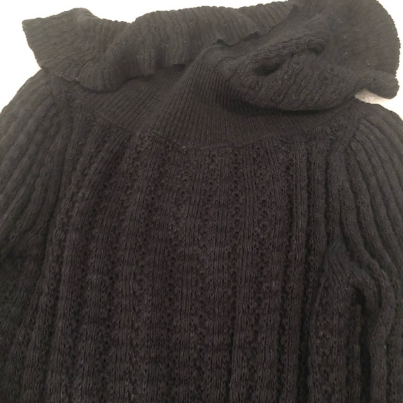 Free People off-the-shoulders black long sleeve sweater size L - Picture 7 of 10